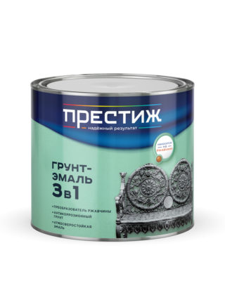 Грунт-эмаль по ржавчине 3в1 белая 1,9кг Престиж