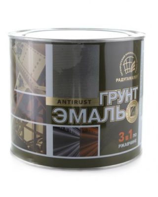 Грунт-эмаль по ржавчине 3в1 белая 1,9кг Радуга