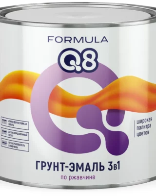 Грунт-эмаль по ржавчине 3в1 серая 1,9кг Формула Q8