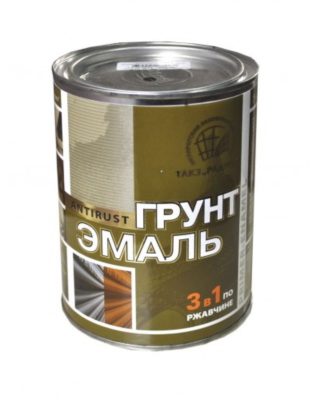 Грунт-эмаль по ржавчине 3в1 зеленая 0,9кг Радуга