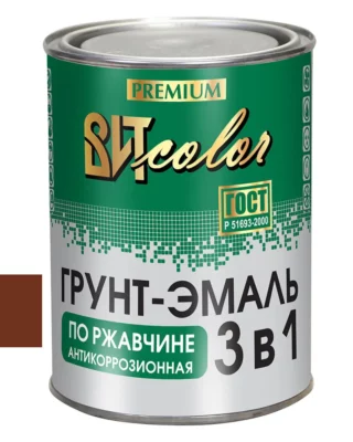 Грунт-эмаль по ржавчине красно-коричневая 0,8кг color ВИТ 29102